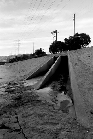 LA River, Drain, Near Glendale Narrows, 1997