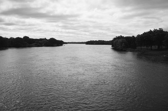 Mississippi River, View from Highway 169 Bridge, Anoka