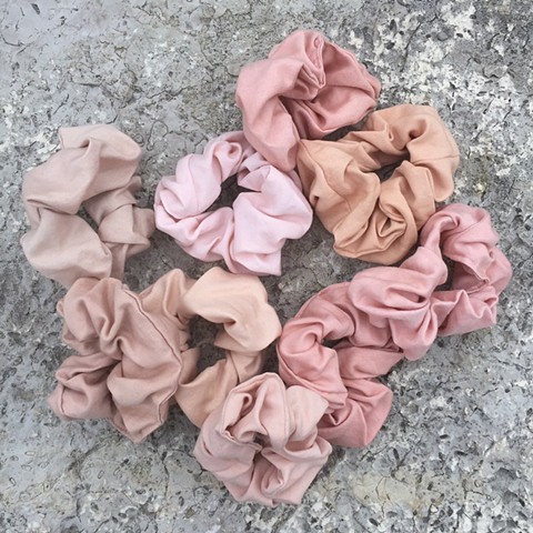 'avocado-dyed pink' scrunchie