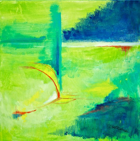 Original abstract acrylic painting on canvas. 