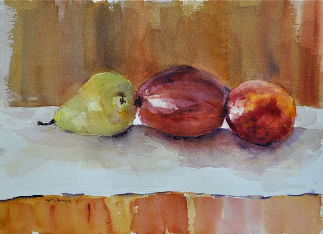 Pears and Peach 

by Amy Bryce