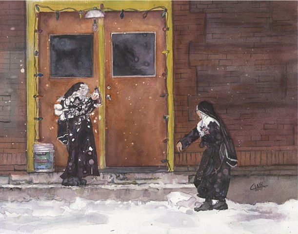 Nuns' Snowball Fight, St. Anne's Convent
