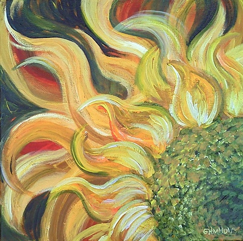 sun, sunflower, abstract 