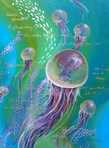 jellyfish ocean sea bubbles laura gammons lauragammons.com #lauragammonsstudios