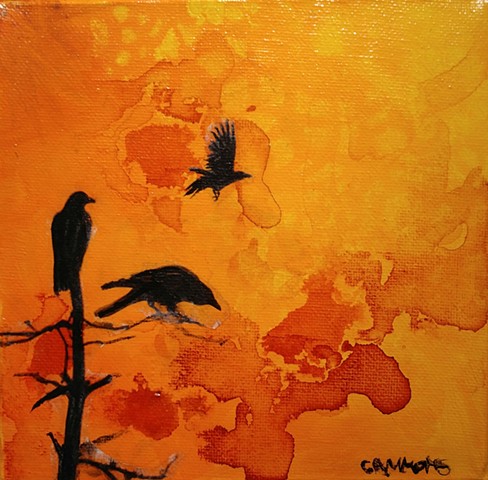 crow sunset blackbird fly #lauragammonsstudios laura gammons @lauragammons #camplaura #lauragammons
