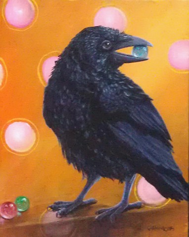 poe raven crow blackbird beatles marbles black