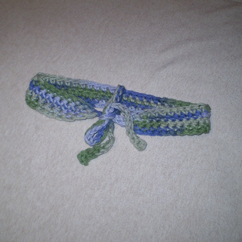 hand-crocheted tie headband by ashley seaman