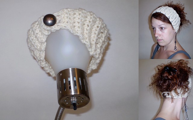 hand-crocheted button headwrap by ashley seaman