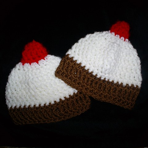 hand crocheted cupcake baby hat by ashley seaman