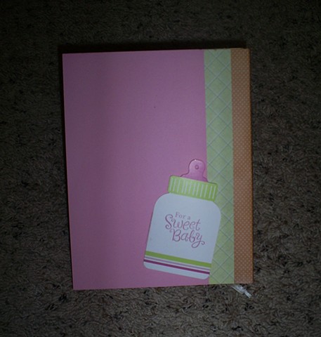 baby shower card scrapbook by ashley seaman