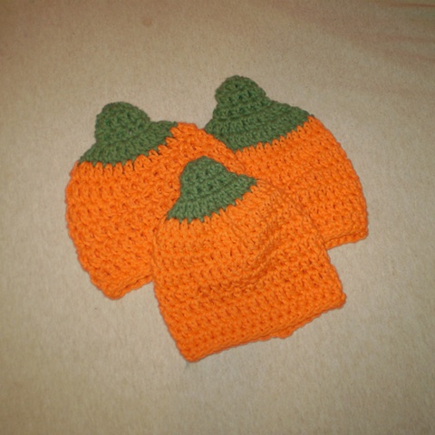 hand crocheted pumpkin baby hat by ashley seaman