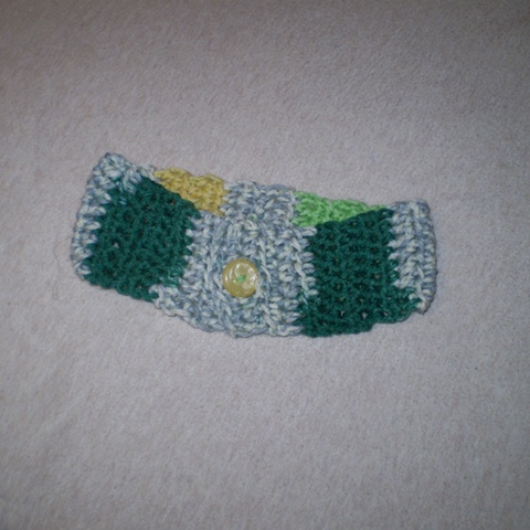 hand-crocheted button headband by ashley seaman