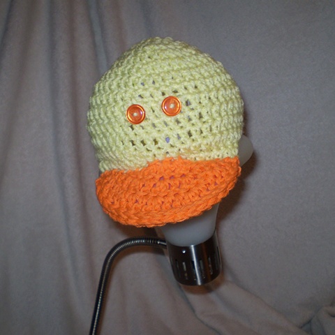 hand crocheted ducky baby hat by ashley seaman