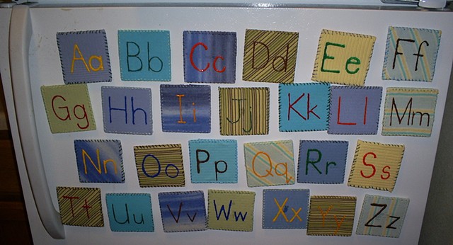 handmade alphabet magnets