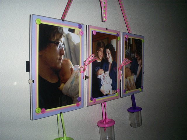 decorated clip frame with newborn baby pics by ashley seaman