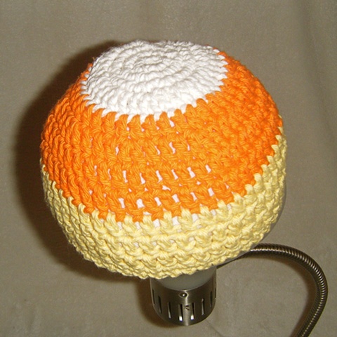 hand crocheted candy corn baby hat by ashley seaman