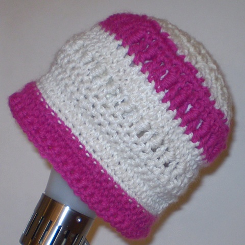 hand-crocheted stripe hat by ashley seaman