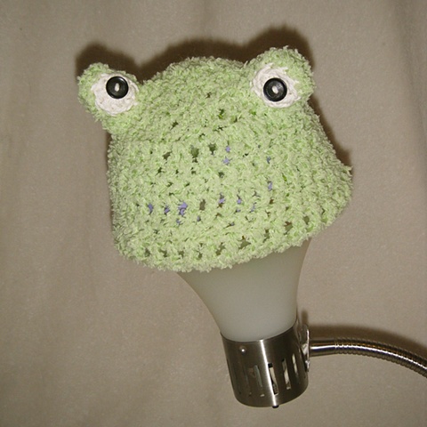hand crocheted frog baby hat by ashley seaman