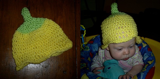 hand crocheted flower baby hat by ashley seaman