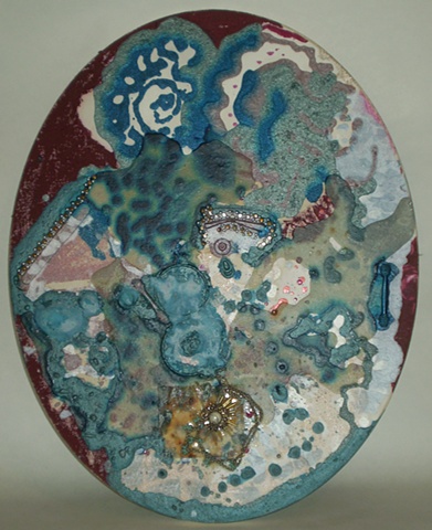 fine art created from recycled beauty products by ashley seaman