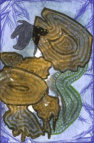 petite unique fish art by ashley seaman