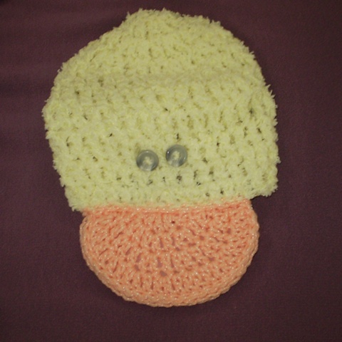 hand crocheted ducky baby hat by ashley seaman