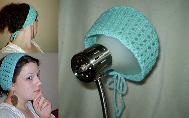 hand-crocheted tie headwrap by ashley seaman