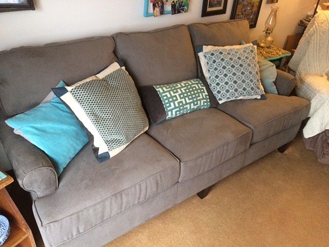 Sofa with Toss Pillows 