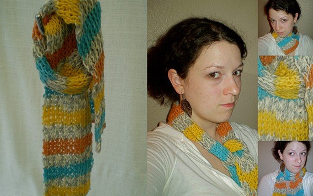 hand-knit stripe scarf by ashley seaman