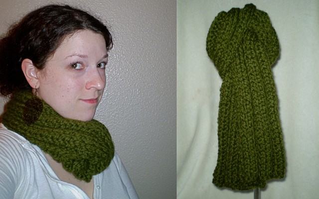 hand-knit scarf by ashley seaman