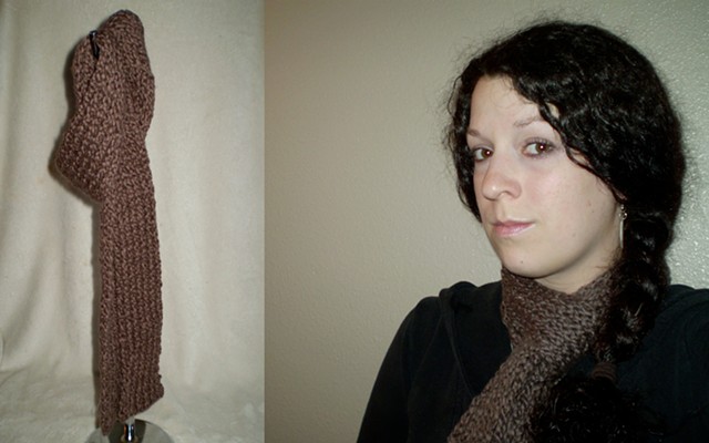hand-knit scarf by ashley seaman