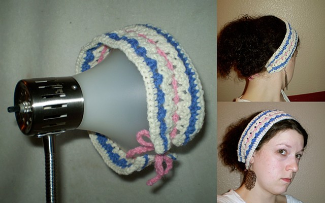 hand-crocheted tie headwrap by ashley seaman