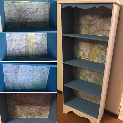 Small painted bookcase makeover 