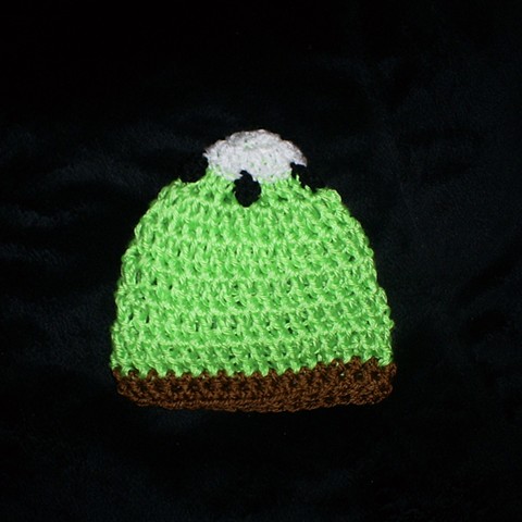 hand crocheted kiwi baby hat by ashley seaman