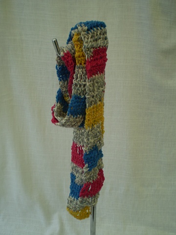 hand-crocheted stripe scarf by ashley seaman