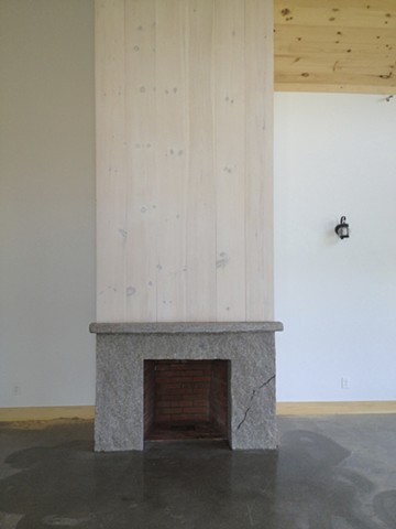 one piece stone fireplace