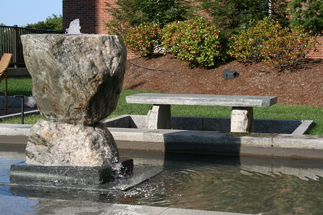fountain and bench commission for Burlington harbor hotel, Burlington Vermont