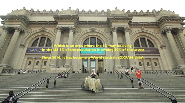 The Haves-and-the-Have-Nots Dress, at the Met and the Conservatory Garden, New York