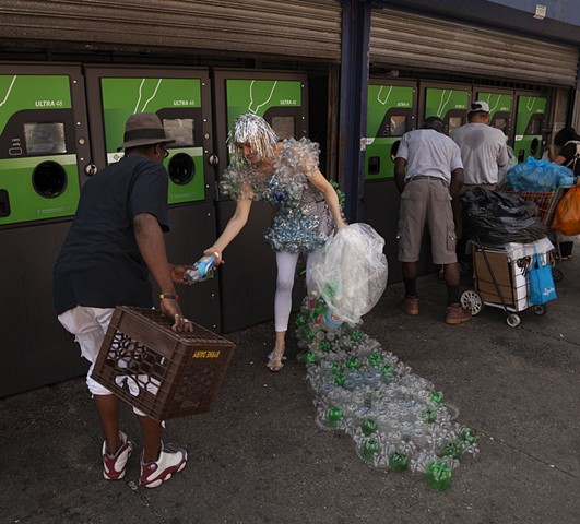 Increasing Revenue Gap Dress at the 125th St. Bottle Depot, Harlem