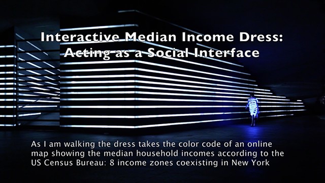 Interactive Median Income Dress: Acting as a Social Interface