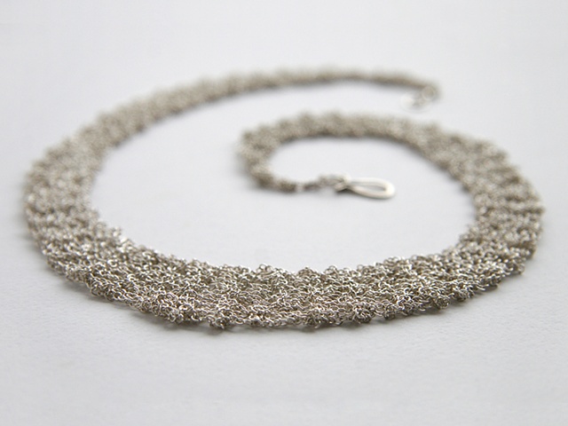 Knit Silver Necklace
