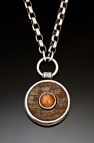 pendant with washer and sunstone