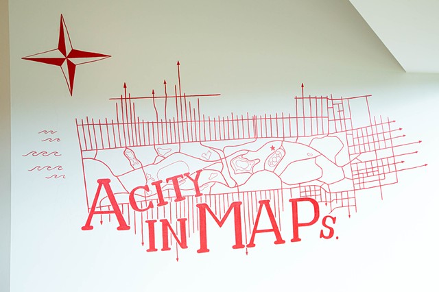 A City in Maps - wall painting