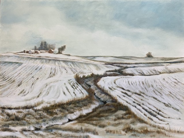 Winter Farm Field