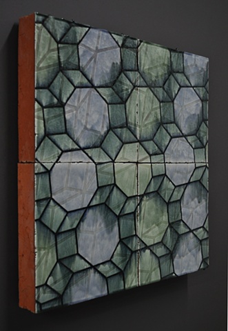 architectural terra cotta clay ceramic tile installation art wall design