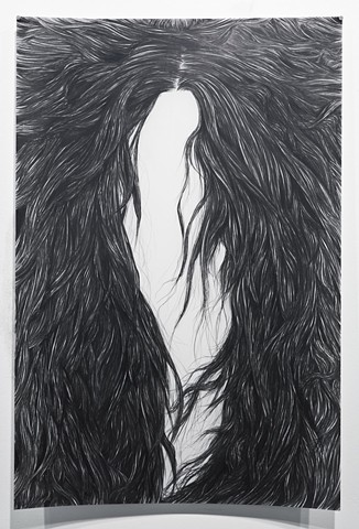 Long Hair Black Metal Drawing