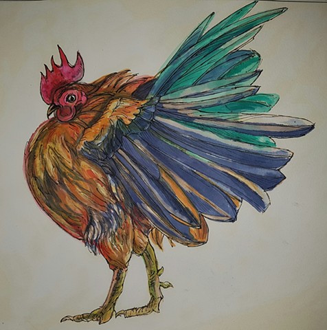 Fowls Around the Farm - Paintings and Drawings
