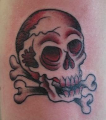 Peter McLeod Tattoo Traditional Red Skull tattoo
