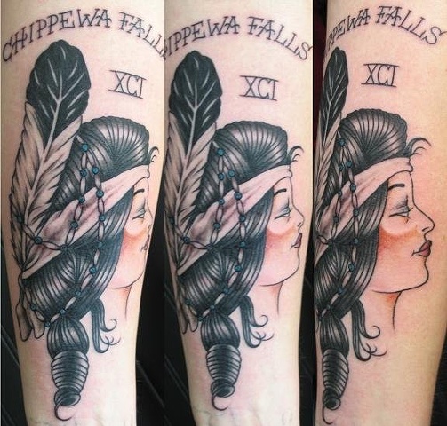 Peter McLeod Tattoo Traditional Native American Chippewa Tattoo