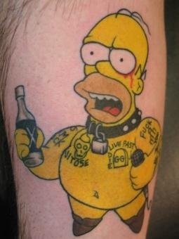 Peter McLeod Tattoo Homer Simpson tattoo